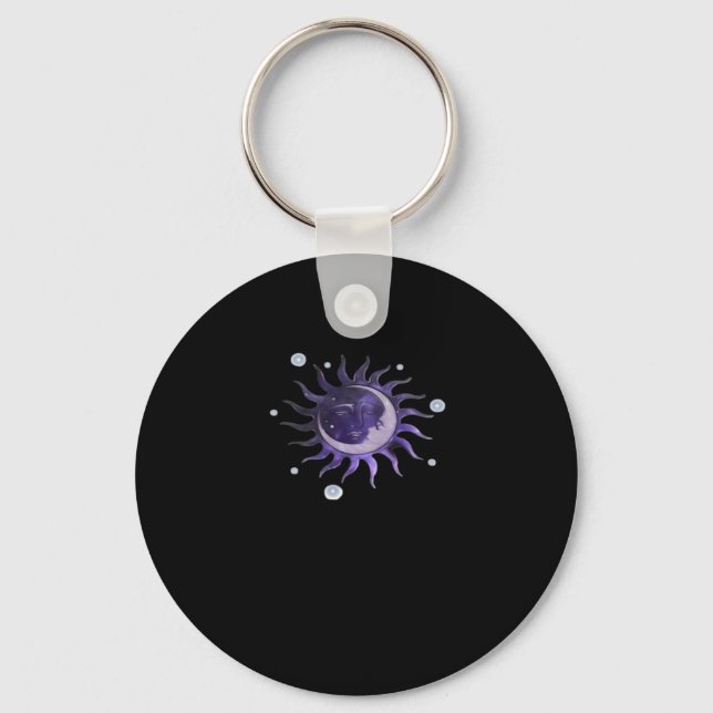 Chaveiro Feiticeira Gótica Sun E Moon (Frente)