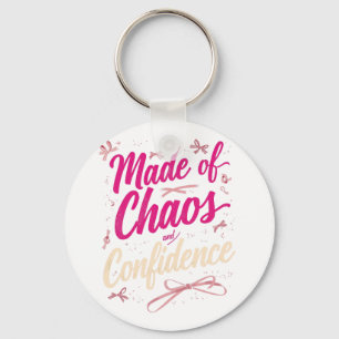 Chaveiro Feito de Caos e Confiança Rosa Atitude