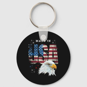 Chaveiro Feito Nos EUA Bandeira Patriótica Americana Águia