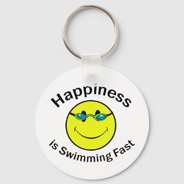 Chaveiro Felicidade é Nadar Rápido (Frente)