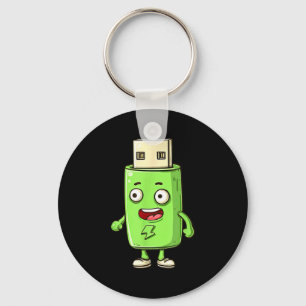 Chaveiro Felicidade Fantasia de USB Verde