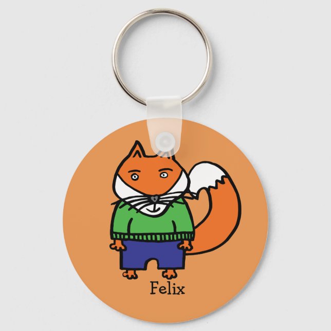 Chaveiro Felix a Raposa Personalizado (Frente)