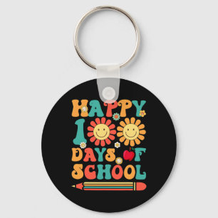 Chaveiro Feliz 100º Dia De Escola Professor Groovy - 100 Di