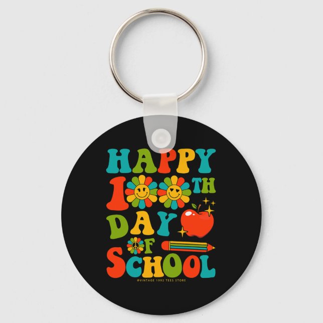 Chaveiro Feliz 100º Dia De Estudantes De Professores Hip (Frente)