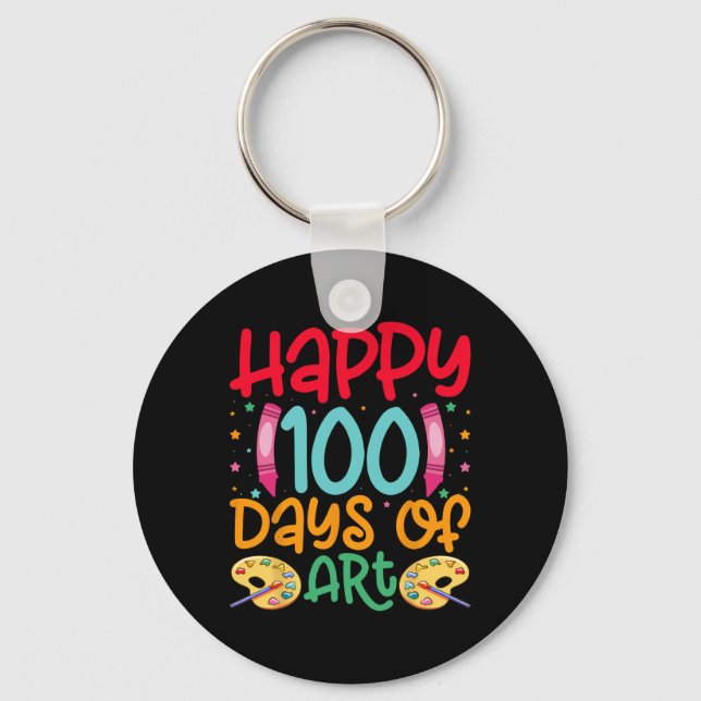 Chaveiro Feliz 100 Dias De Professores Da Escola De Arte Me (Frente)