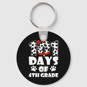 Chaveiro Feliz 101 dias de escola 4º ano Cachorro 100 dias