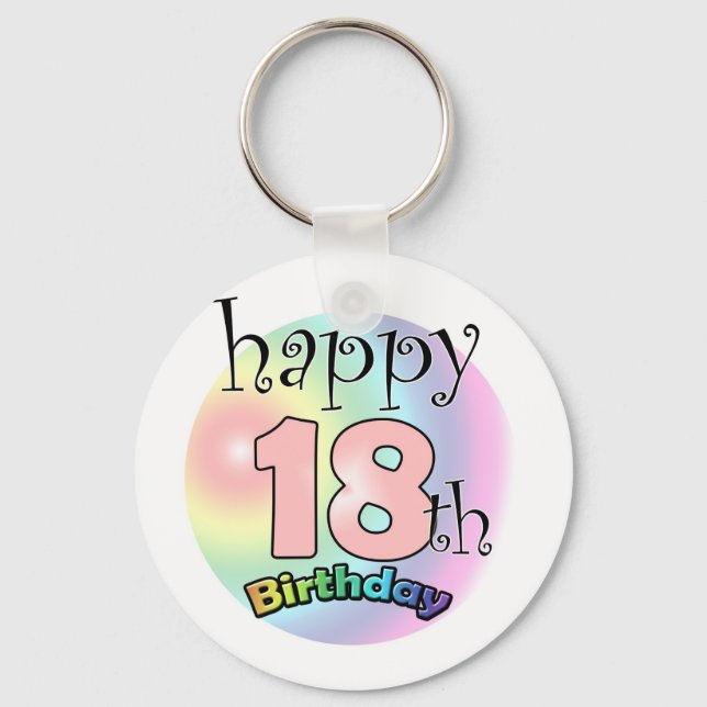 Chaveiro Feliz 18º aniversário (Frente)