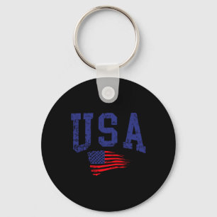 Chaveiro Feliz 4 De Julho Dos Eua Bandeira Americana Orgulh