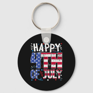 Chaveiro Feliz 4 De Julho Patriótico Americano Bandeira 4th