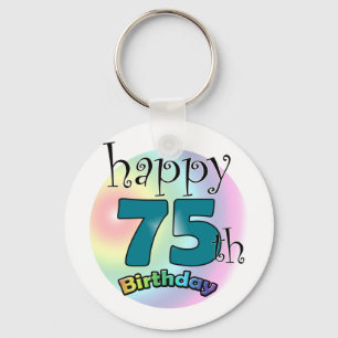 Chaveiro Feliz 75º aniversário (blauw)