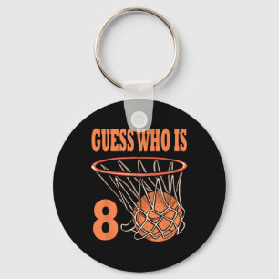 Chaveiro Feliz 8 de aniversário, 8 anos, basquete, oitavo a