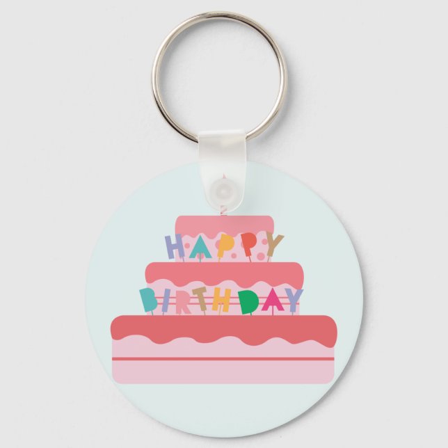 Chaveiro Feliz aniversário (Frente)