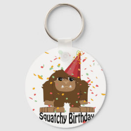 Chaveiro Feliz Aniversário Bigfoot Squatchy Fofo