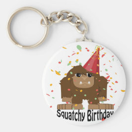 Chaveiro Feliz Aniversário Bigfoot Squatchy Fofo