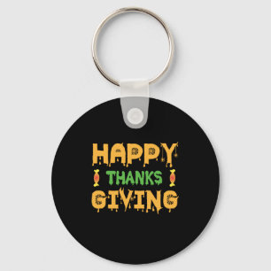Chaveiro Feliz aniversário da Ação de Graças de Halloween