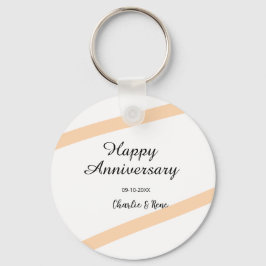 Chaveiro Feliz aniversário de casamento linhas laranja past