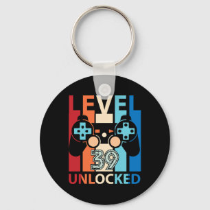 Chaveiro Feliz Aniversário Gamer Nível &#; Anos Desbloquea