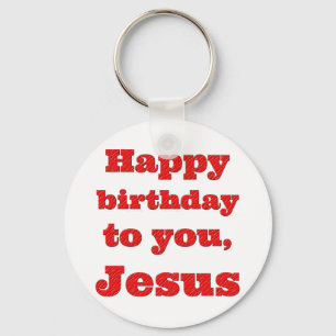 Chaveiro Feliz aniversário, Jesus, presente de Natal