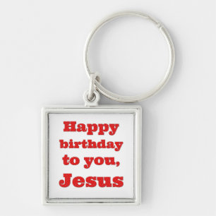 Chaveiro Feliz aniversário, Jesus, presente de Natal