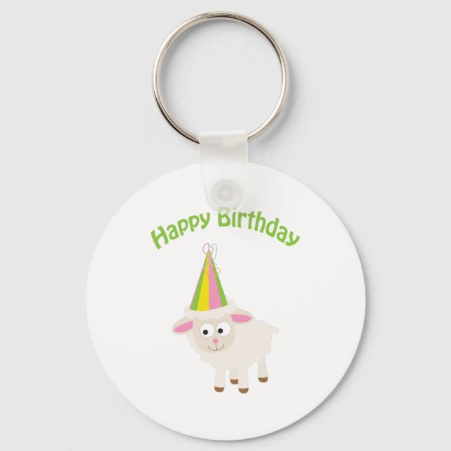 Chaveiro Feliz aniversário Lamb (Frente)