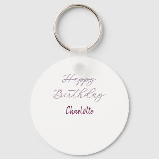 Chaveiro Feliz Aniversário maron azul cinza nome data paste