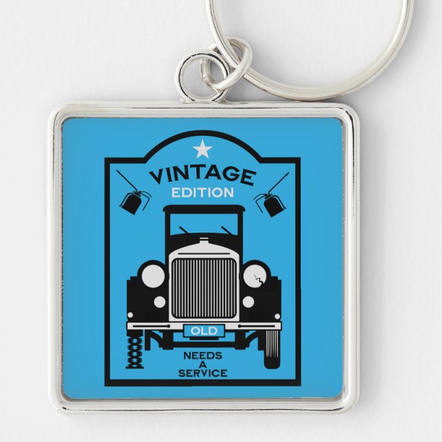 Chaveiro Feliz Aniversário Quadragenário Sobre A Colina (Frente)