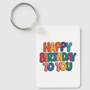 Chaveiro Feliz Aniversário Retrô