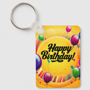 Chaveiro Feliz Aniversário Vibrante
