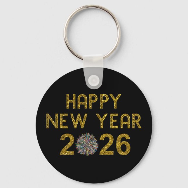 Chaveiro Feliz Ano Novo 2026 (Frente)