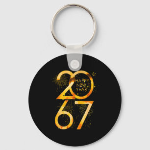 Chaveiro Feliz Ano Novo 2067 Engraçado 67 Seis Sete Meme An