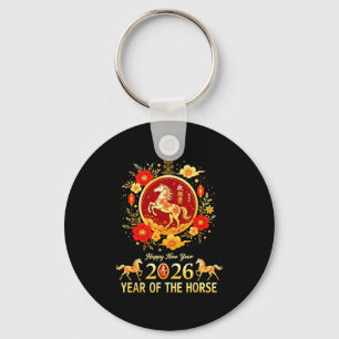 Chaveiro Feliz Ano Novo Chinês 2026 Ano Lunar do Cavalo