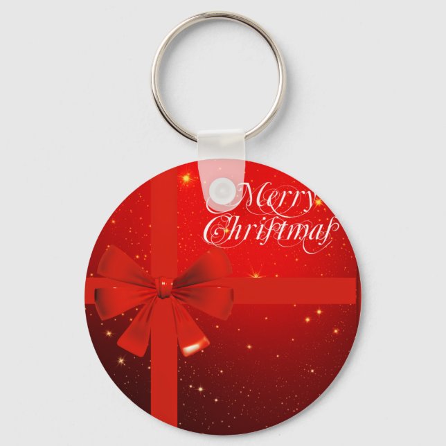 Chaveiro Feliz arco vermelho de natal (Frente)