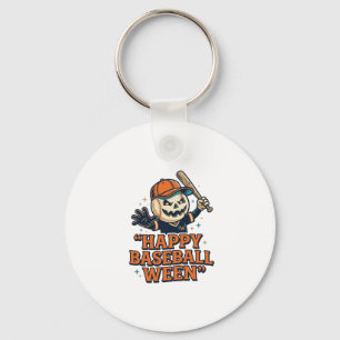 Chaveiro Feliz Beisebol Ween Vintage Halloween Beisebol Des
