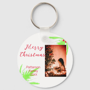 Chaveiro Feliz Brilho Natal adicione o nome da família de b