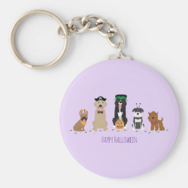 Chaveiro Feliz Cachorro das Bruxas Roxo