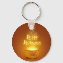 Chaveiro Feliz Caldron da Bruxa de Halloween