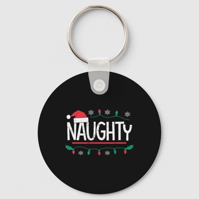 Chaveiro Feliz Casal de Natal Engraçado (Frente)
