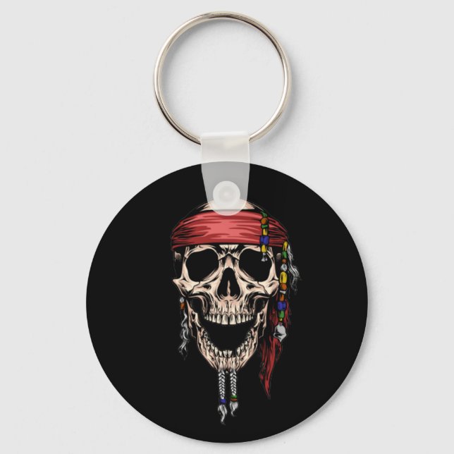Chaveiro Feliz Caveira Pirata, Fantasma Real (Frente)