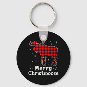 Chaveiro Feliz Christmoose Buffalo Xadrez Natal Alce
