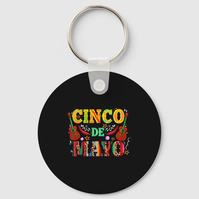 Chaveiro Feliz cinco de maio mexicano chapéu margaritaFelic (Frente)