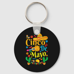Chaveiro Feliz cinco de mayo mexicano chapéu margarita