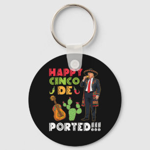 Chaveiro Feliz Cinco De Portado Divertido Trump Sombrero Ta