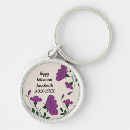 Chaveiro Feliz Colega de Flor Roxo de Reforma