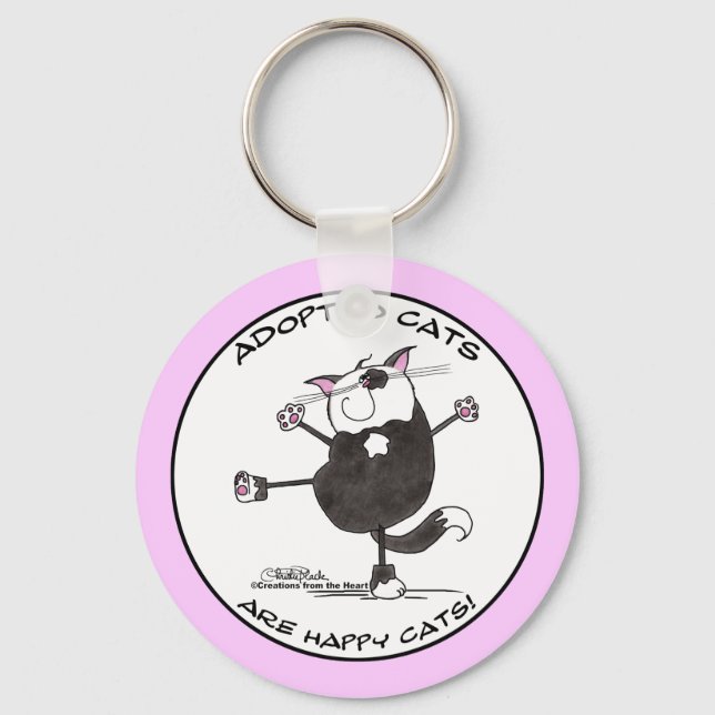 Chaveiro Feliz Dance Cat (Frente)