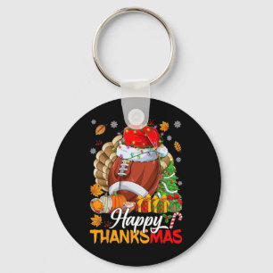 Chaveiro Feliz De Graças De Futebol De Santa Hat Ch