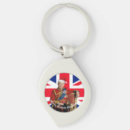 Chaveiro Feliz de Natal britânico Rei Charles III