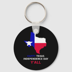 Chaveiro Feliz Dia da Independência do Texas 