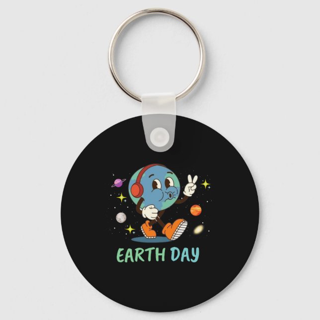 Chaveiro Feliz Dia da Terra Engraçado Dia da Terra Crianças (Frente)