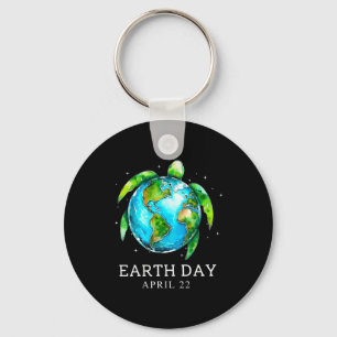 Chaveiro Feliz dia da terra-tartaruga marinha dia da terra