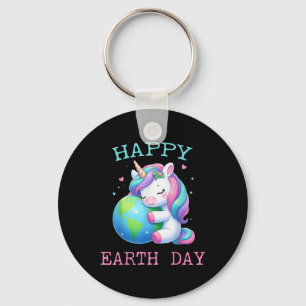 Chaveiro Feliz Dia da Terra, Unicórnio Feliz, Homens Crianç